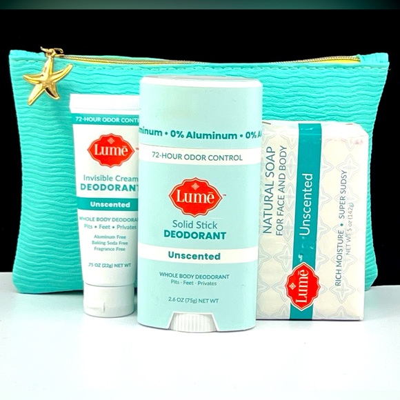Unscented Solid & Cream Deodorant Acidified Body Wash & Butter Gift Bag Set - Picture 2 of 5